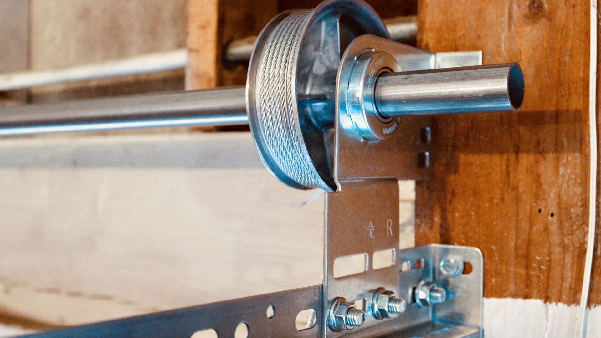 A door with new garage door cable replacement